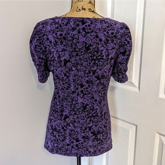 Purple and lace blouse - Picture 4 of 4